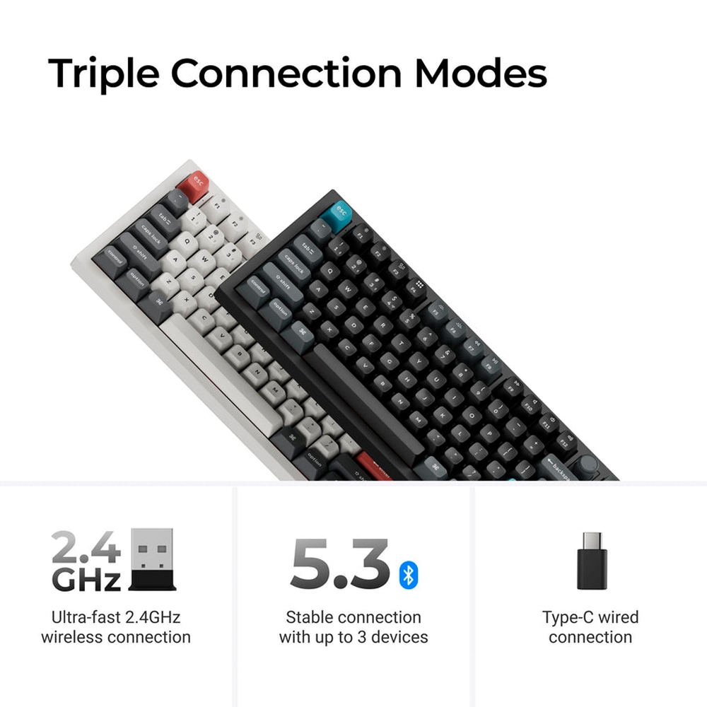 Bàn phím cơ không dây Keychron Q3 Ultra 8K ZMK RGB Hotswap (Keychron SW)