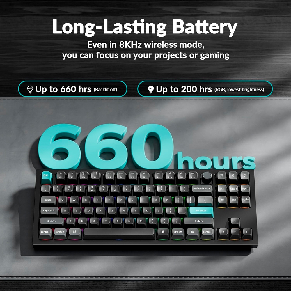 Bàn phím cơ không dây Keychron Q3 Ultra 8K ZMK RGB Hotswap (Keychron SW)