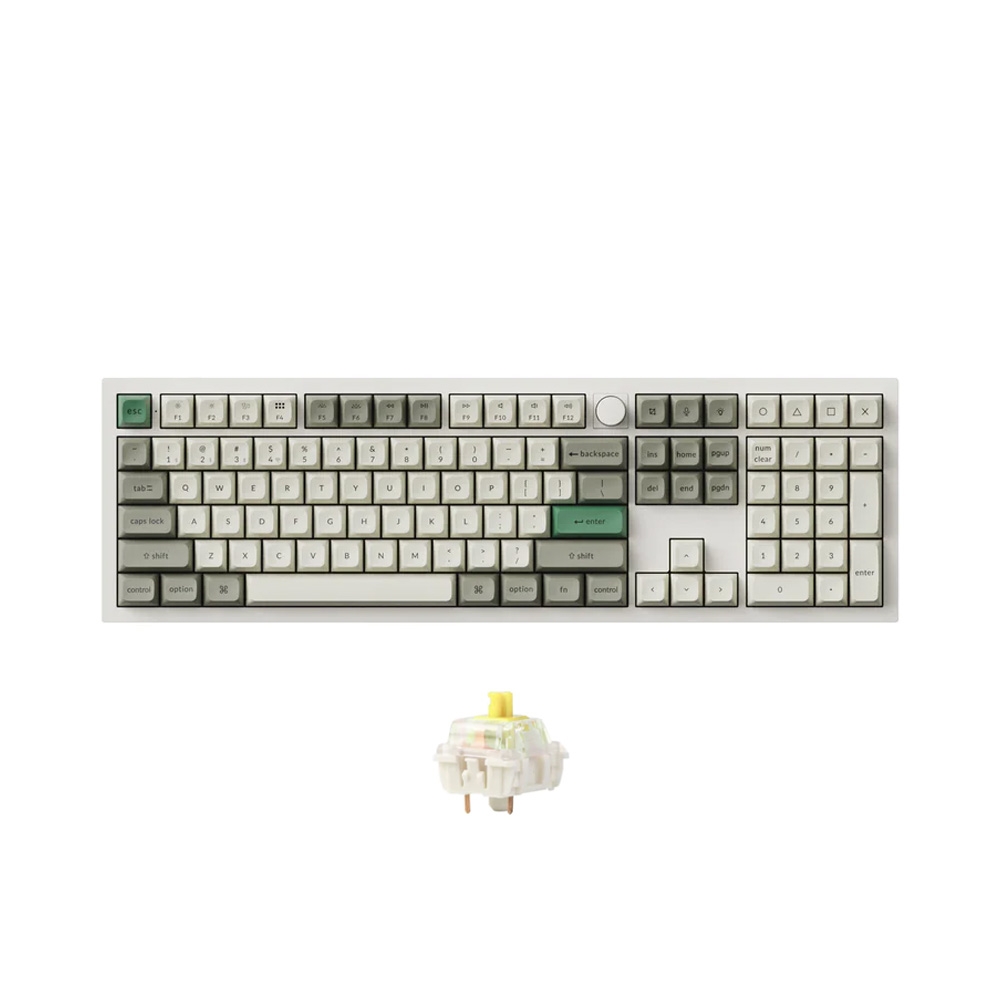 Bàn phím cơ không dây Keychron Q6 Max Shell White RGB Knob Hotswap (Gateron Sw)