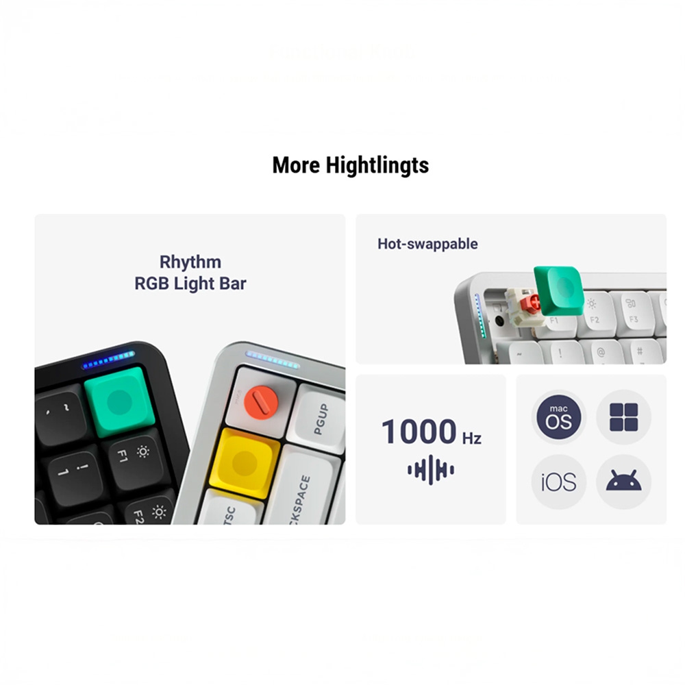 Bàn phím cơ không dây NuPhy Air100 V3 RGB Hotswap (Nuphy Sw)