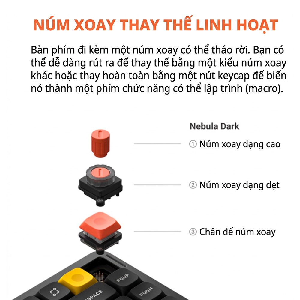 Bàn phím cơ không dây NuPhy Air65 V3 RGB Hotswap (NuPhy Sw)