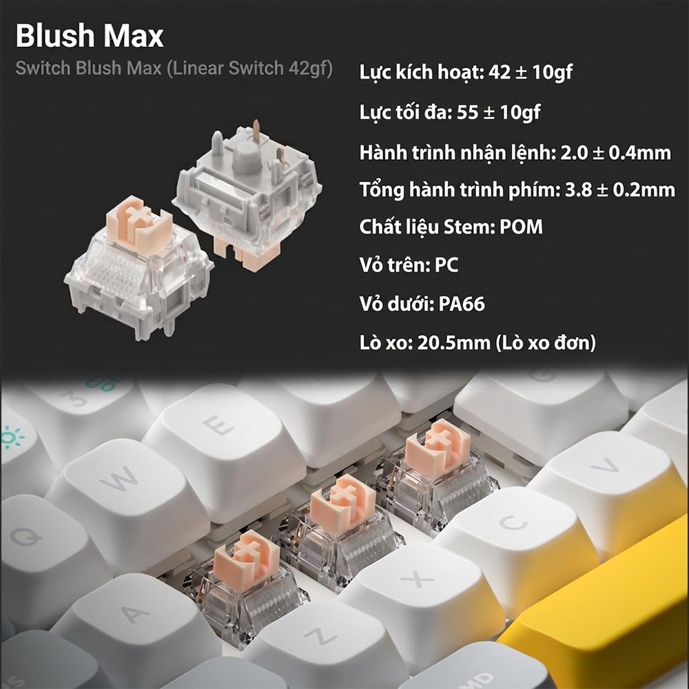 Bàn phím cơ không dây NuPhy Halo65 V2 QMK RGB Hotswap (NuPhy Sw)