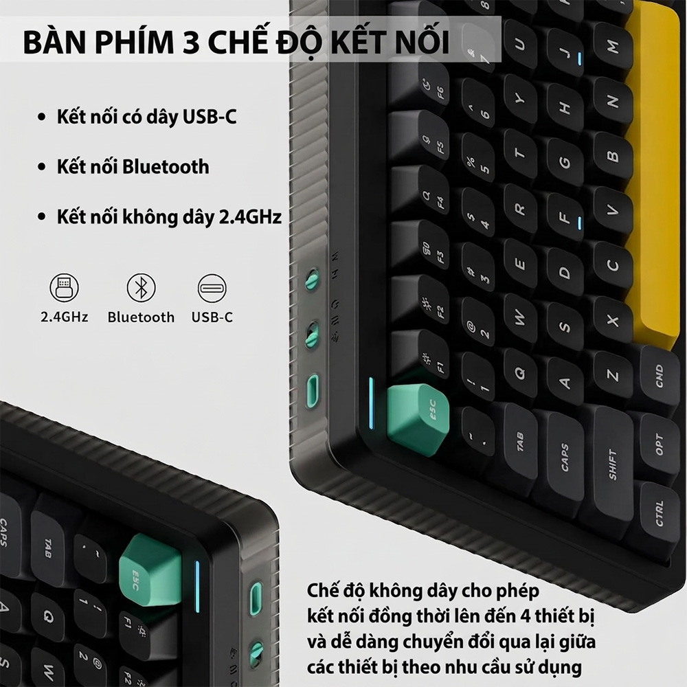 Bàn phím cơ không dây NuPhy Halo75 V2 QMK RGB Hotswap (NuPhy Sw)