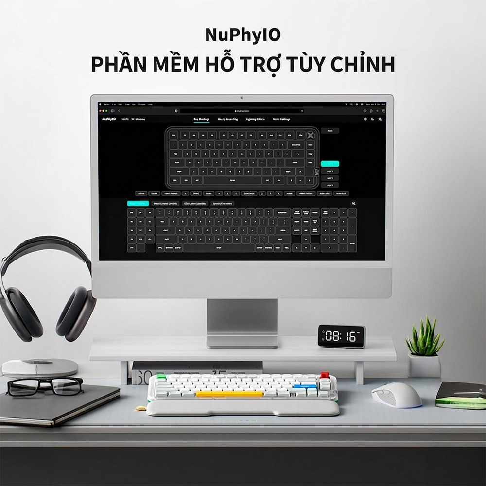 Bàn phím cơ không dây NuPhy Kick75 Hybrid High Profile RGB Hotswap (Nuphy Sw)