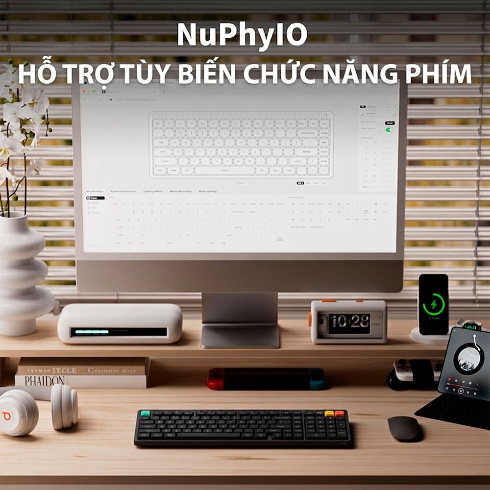 Bàn phím cơ không dây NuPhy Node100 Low Profile RGB Hotswap (Nuphy Sw)