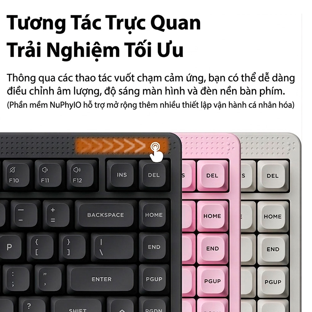 Bàn phím cơ không dây NuPhy Node75 High Profile RGB Hotswap (Nuphy Sw)