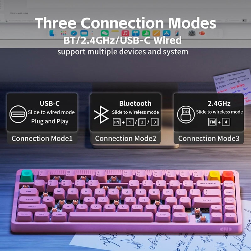 Bàn phím cơ không dây NuPhy Node75 Low Profile RGB Hotswap (Nuphy Sw)