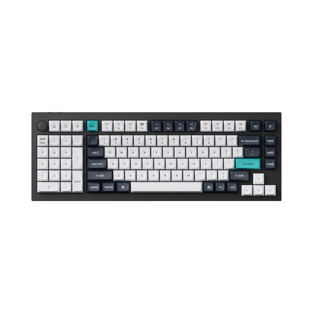 Bàn phím cơ không dây Southpaw Keychron Q12 Max Carbon Black RGB Knob Hotswap (Gateron Sw)