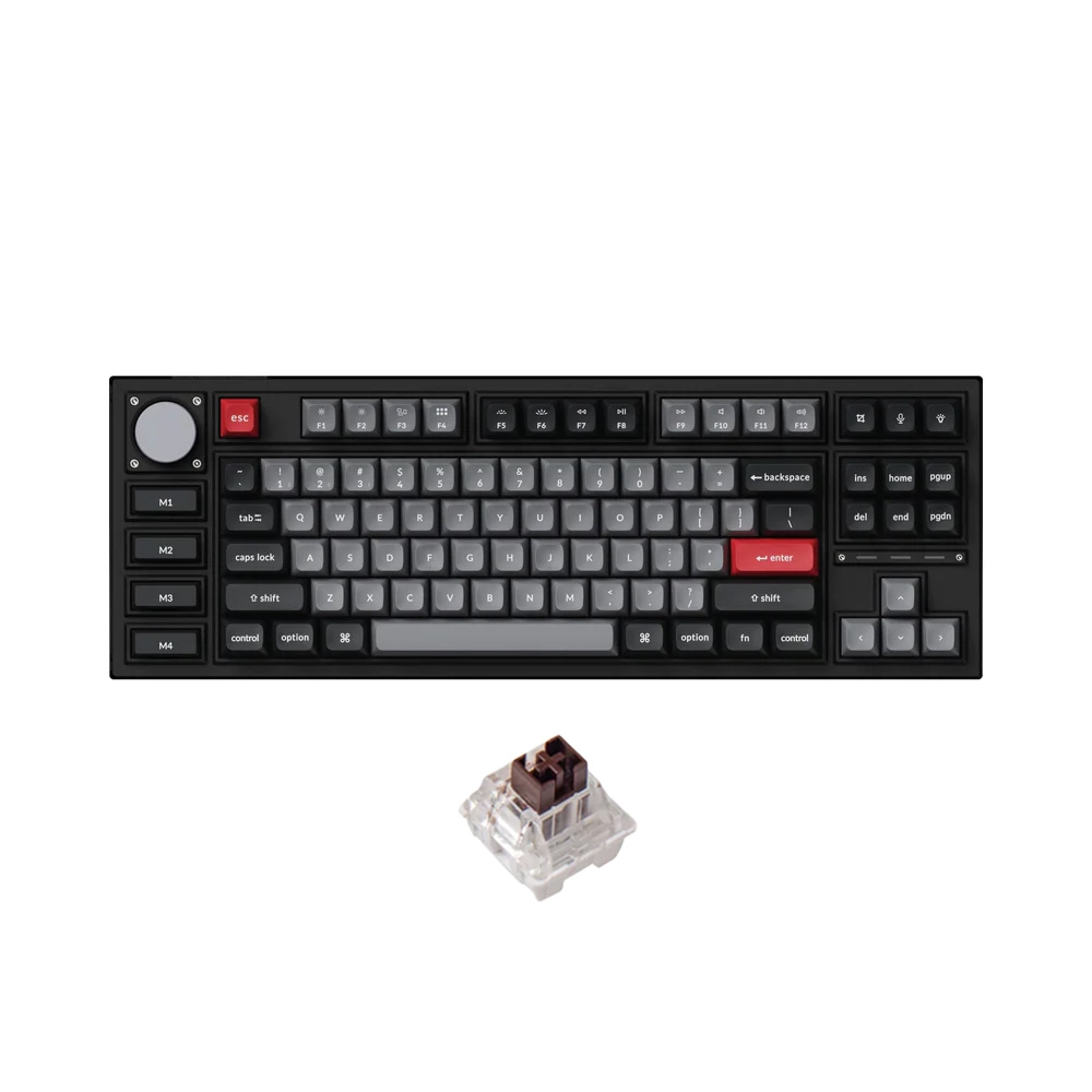 Bàn phím cơ không dây TKL Keychron Q3 Pro Carbon Black SE RGB Knob Hotswap (Keychron K Pro Sw)