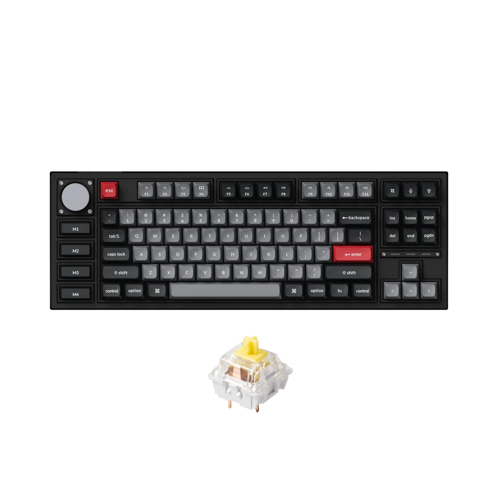 Bàn phím cơ không dây TKL Keychron Q3 Pro Carbon Black SE RGB Knob Hotswap (Keychron K Pro Sw)