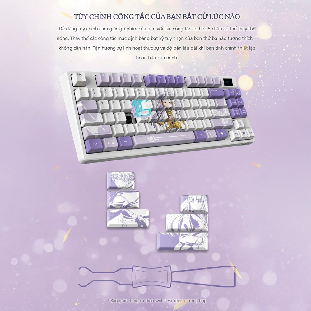 Bàn phím cơ không dây TKL MSI FORGE TKL WIRELESS FRIEREN EDITION