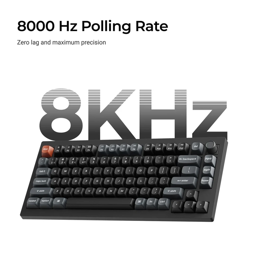 Bàn phím cơ không dây Keychron V1 Ultra 8K ZMK RGB Hotswap