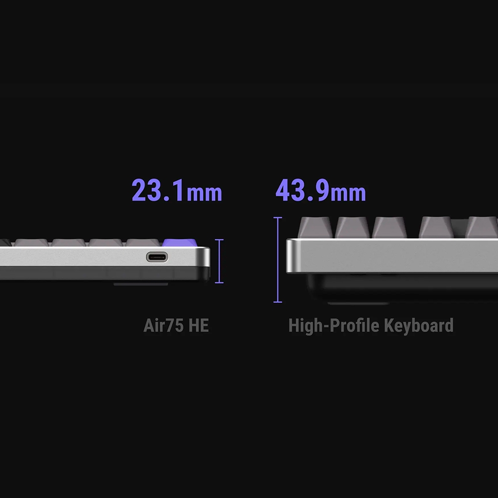 Bàn phím cơ Nuphy Air60 HE RGB Hotswap 8K Rapid Trigger (Magnetic Sw)