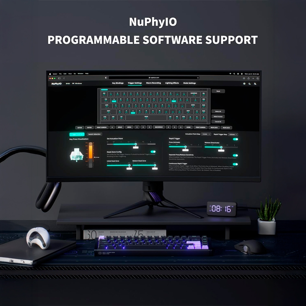 Bàn phím cơ NuPhyX BH65 All Aluminum RGB Hotswap 8K Rapid Trigger (Magnetic Sw)