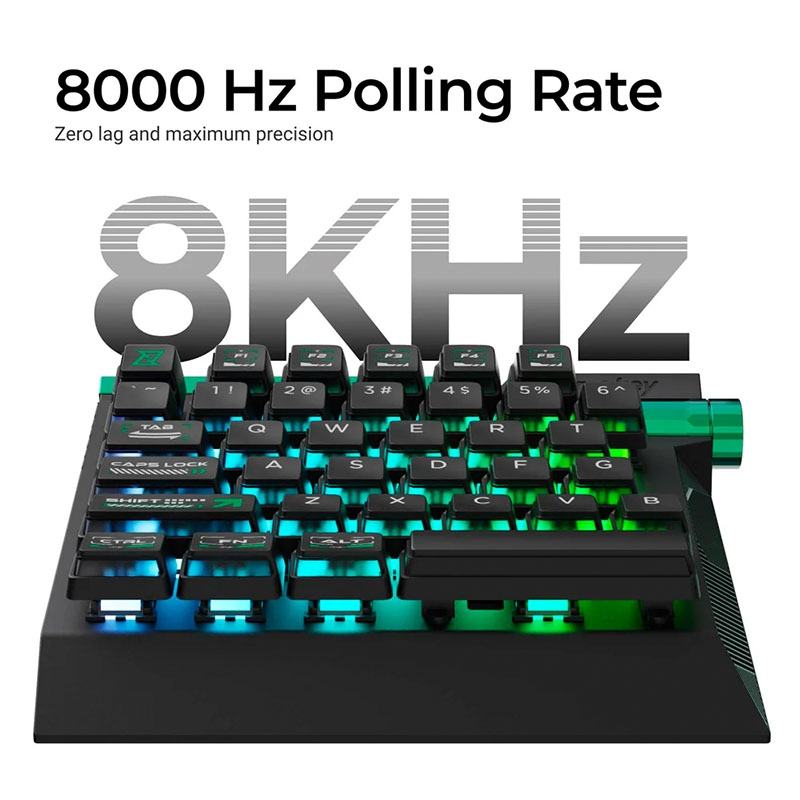 Bàn phím cơ One Handed Keychron Lemokey L0 HE Shine Through RGB Hotswap CNC Aluminum (Magnetic Sw)