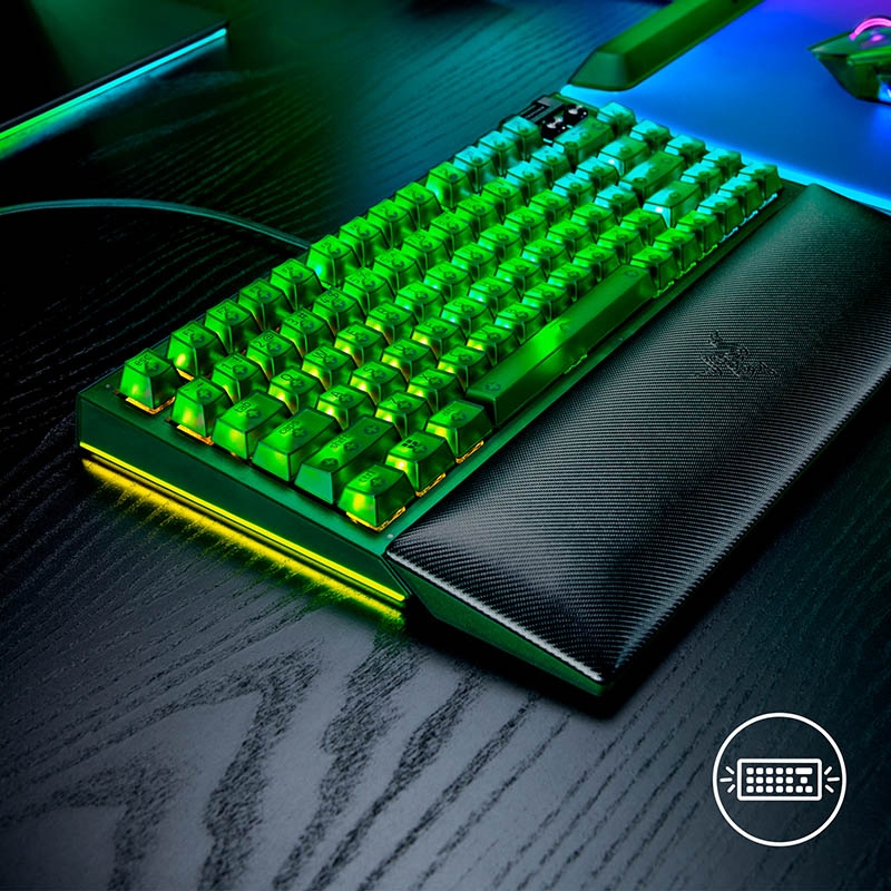 Bàn phím cơ Razer BlackWidow V4 75% Phantom Green Edition RGB Hotswap Razer Switch Orange RZ03-05003300-R3M1