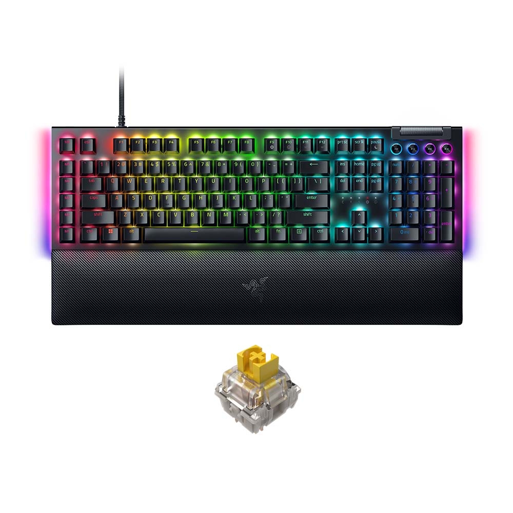 Bàn phím cơ Razer BlackWidow V4 RGB Razer Switch Green/ Yellow