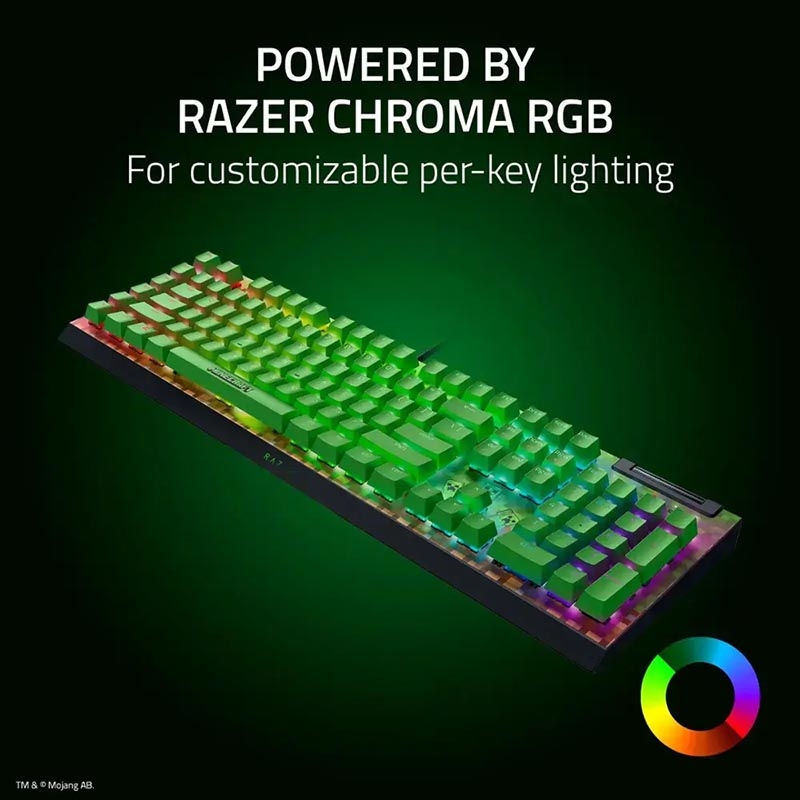 Bàn phím cơ Razer BlackWidow V4 X Minecraft Edition RZ03-04704100-R3M1