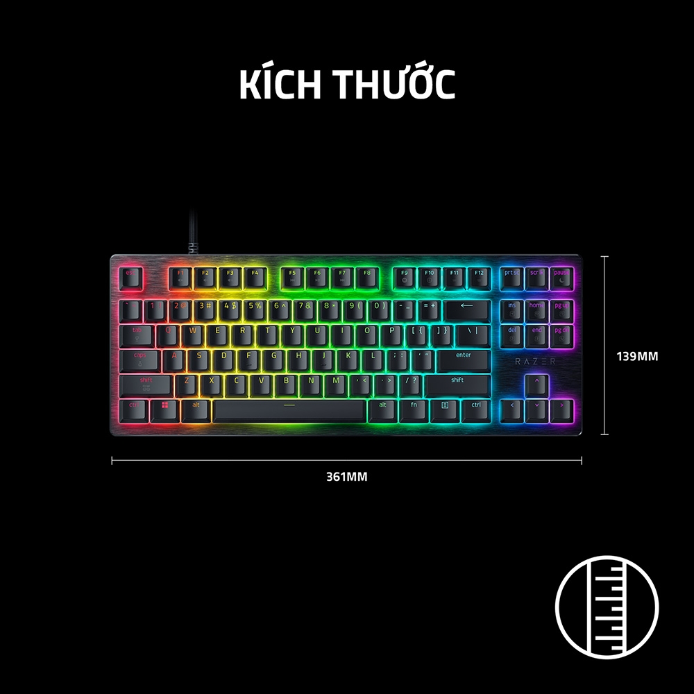 Bàn phím cơ Razer Huntsman V3 HE Magnetic Tenkeyless 8KHz RZ03-05920100-R3M1