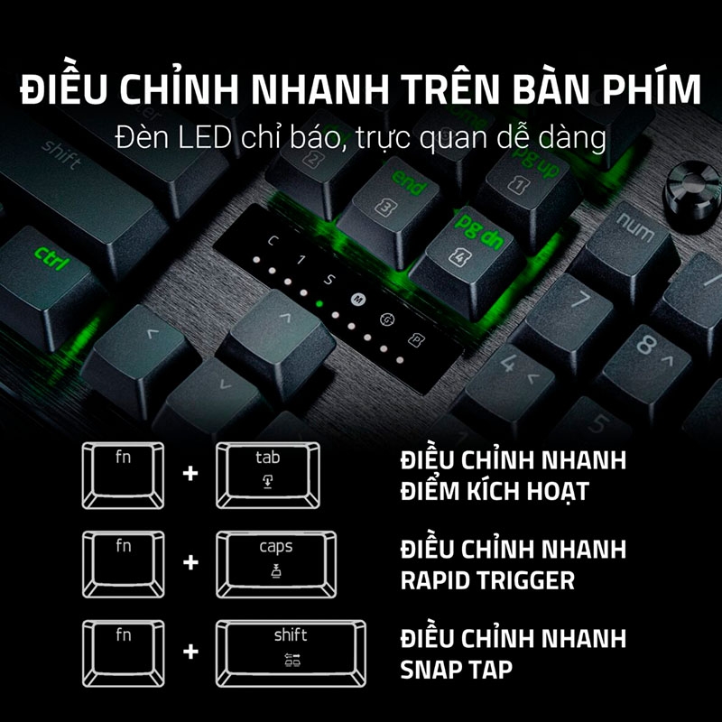 Bàn phím cơ Razer Huntsman V3 Pro 8KHz Analog Optical RZ03-05530100-R3M1