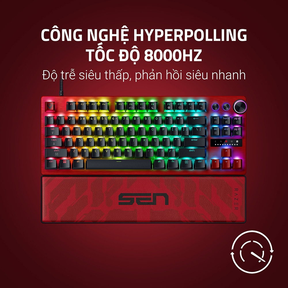 Bàn phím cơ Razer Huntsman V3 Pro Tenkeyless 8kHz Sentinels Edition Analog Optical RZ03-05521700-R3M