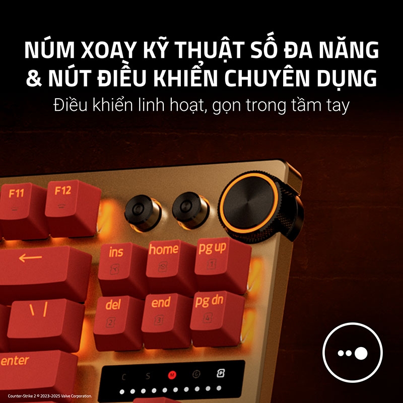 Bàn phím cơ Razer Huntsman V3 Pro Tenkeyless CS2 Counter-Strike 2 Edition Analog Optical RZ03-04982100-R3M1