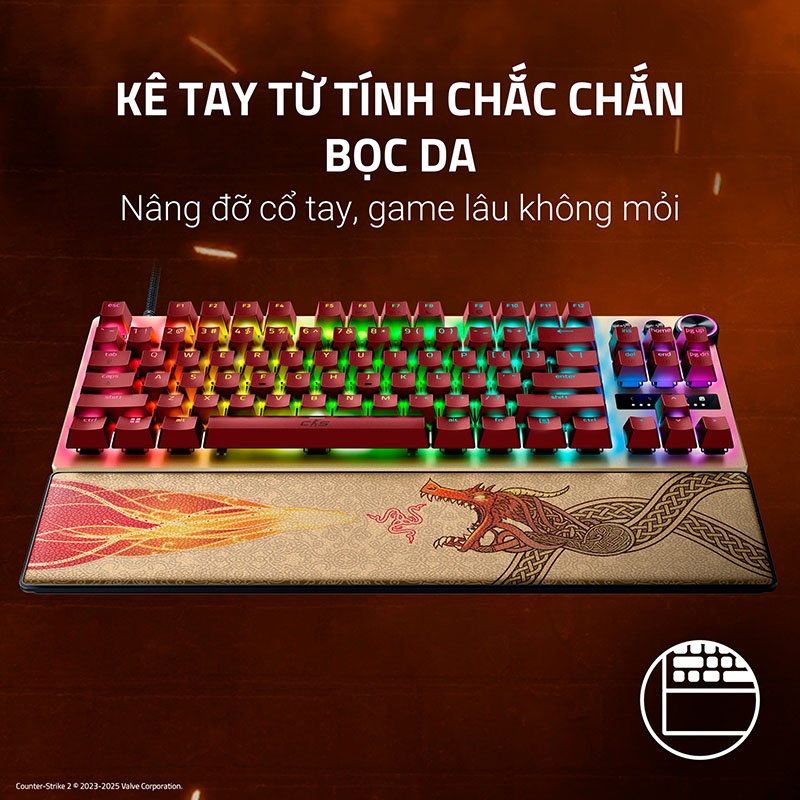 Bàn phím cơ Razer Huntsman V3 Pro Tenkeyless CS2 Counter-Strike 2 Edition Analog Optical RZ03-04982100-R3M1