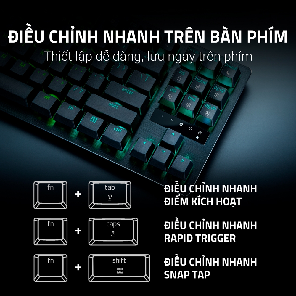 Bàn phím cơ Razer Huntsman V3 Tenkeyless 8KHz Analog Optical RZ03-05750100-R3M1