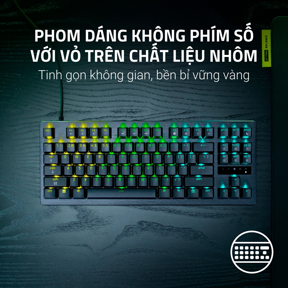 Bàn phím cơ Razer Huntsman V3 Tenkeyless 8KHz Analog Optical RZ03-05750100-R3M1