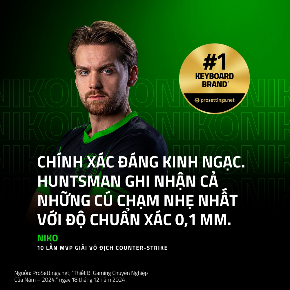 Bàn phím cơ Razer Huntsman V3 Tenkeyless 8KHz Analog Optical RZ03-05750100-R3M1