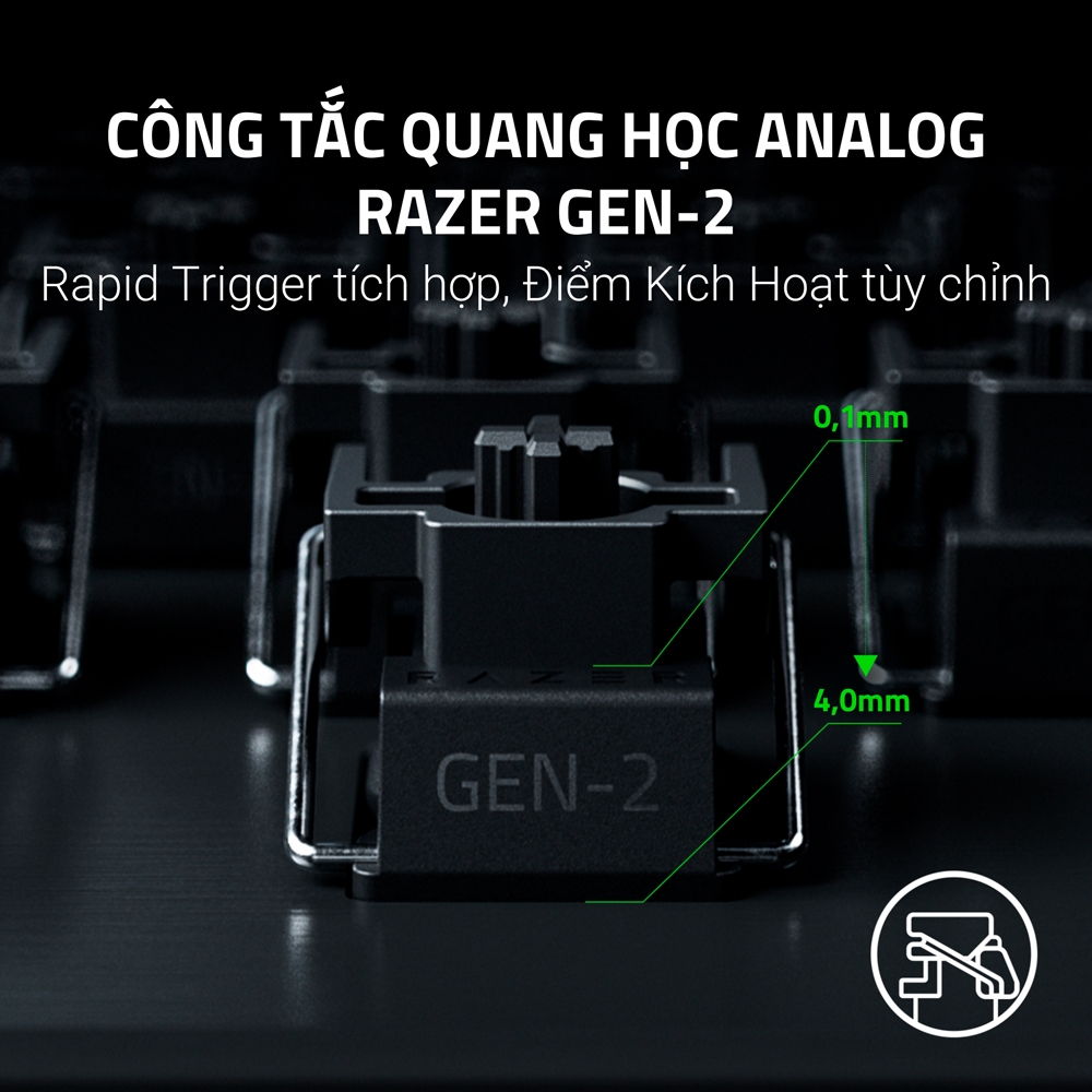Bàn phím cơ Razer Huntsman V3 Tenkeyless 8KHz Analog Optical RZ03-05750100-R3M1