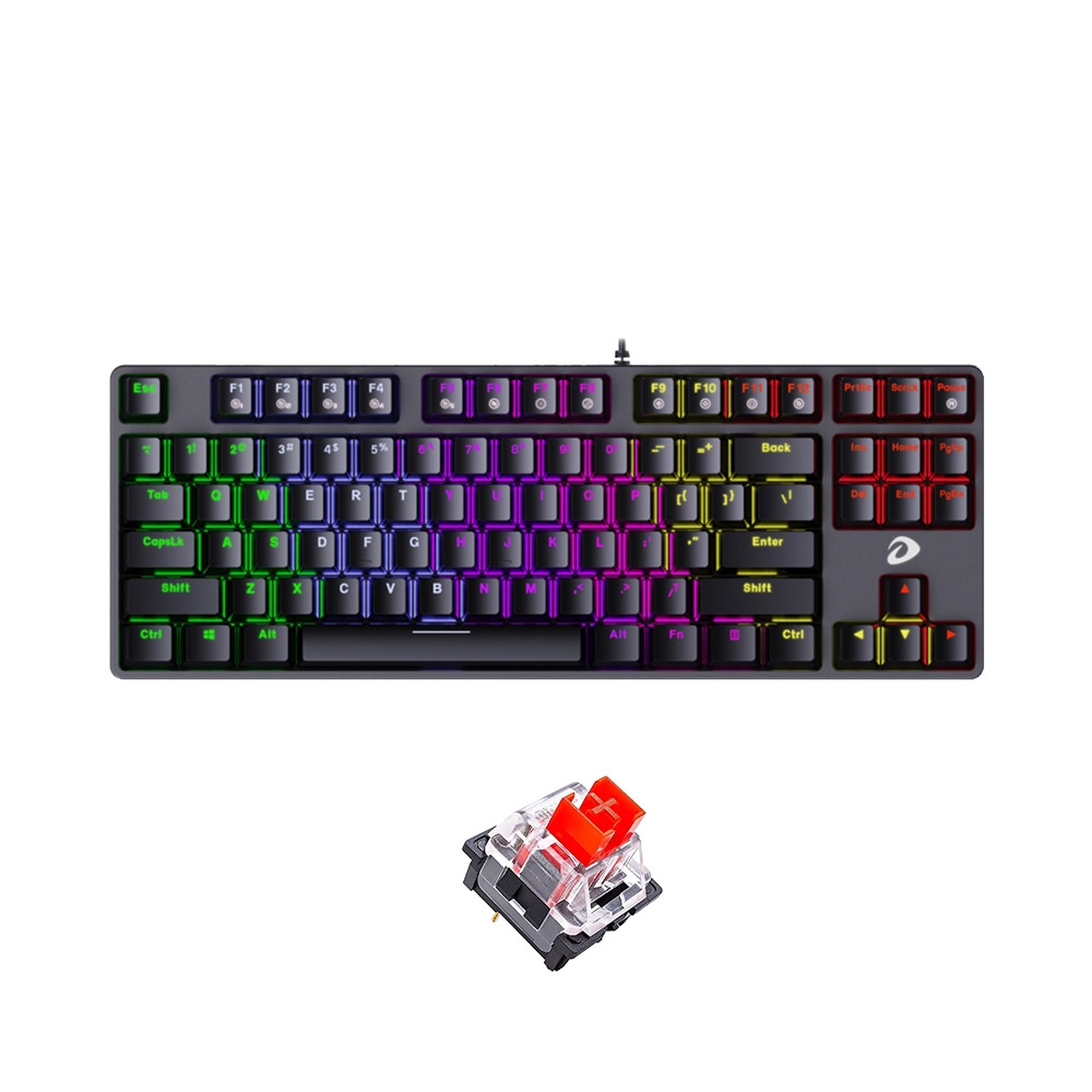 Bàn phím cơ TKL DareU EK87 Black D Switch Red / Blue / Brown