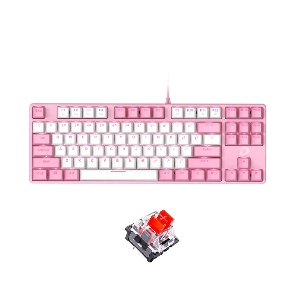 Bàn phím cơ TKL Dareu EK87 Pink White D Switch Red / Blue / Brown