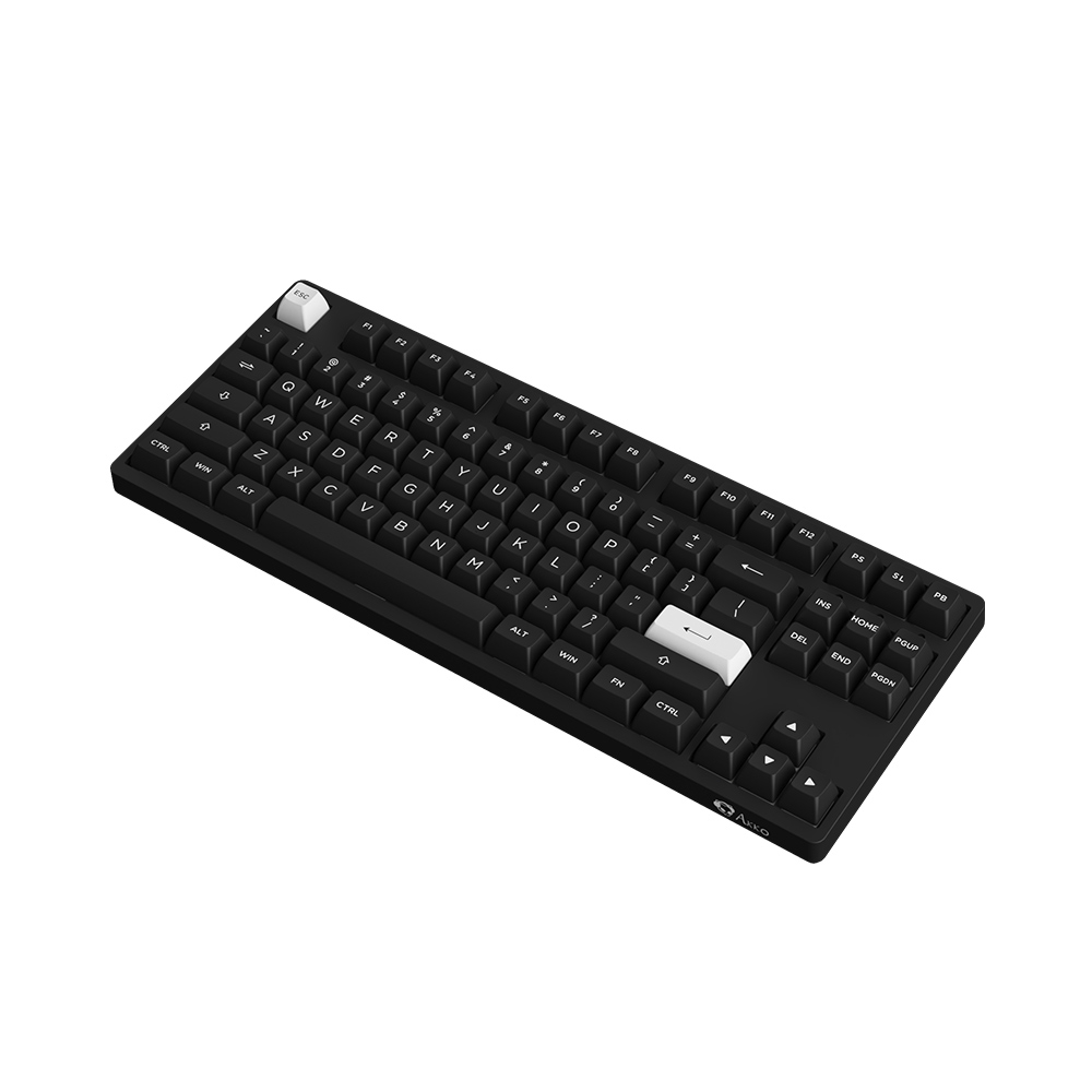 Bàn phím cơ TKL không dây AKKO 3087 RF White on Black (AKKO Sw V3)