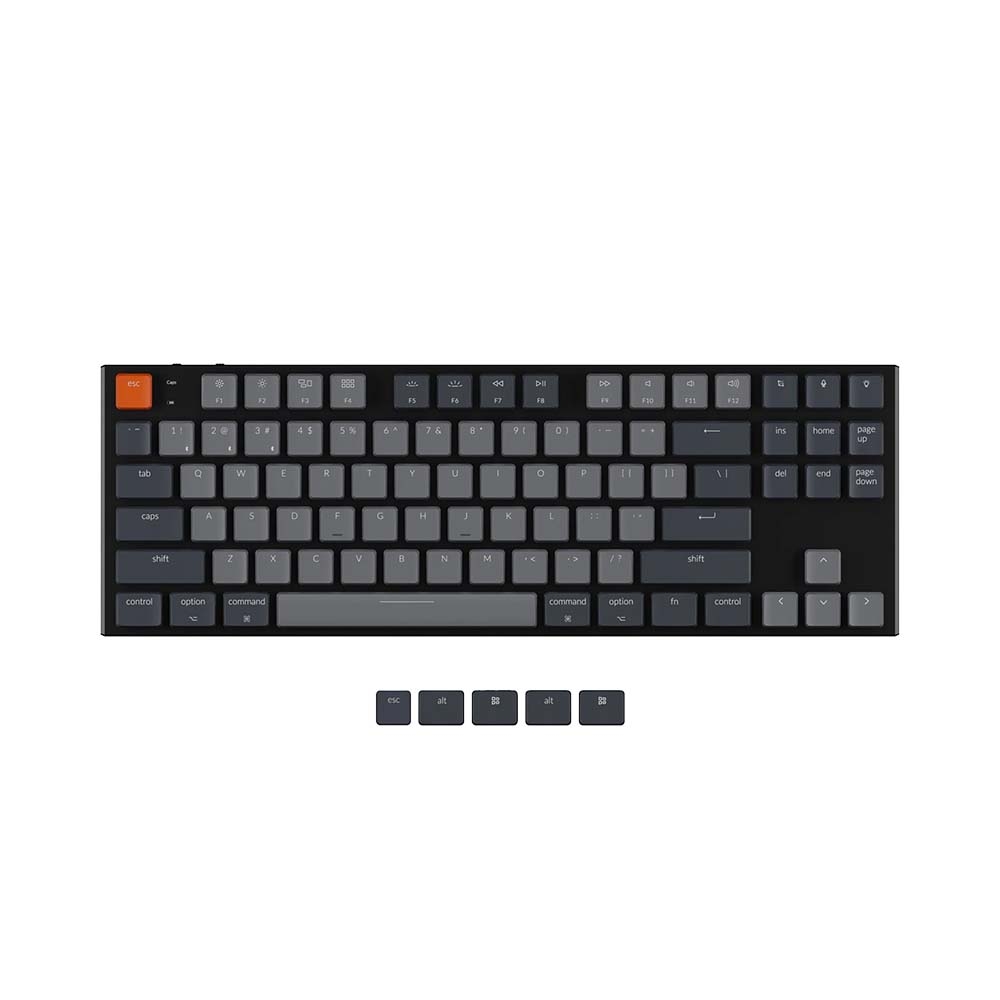 Bàn phím cơ TKL không dây Keychron K1V5 White Led Gateron Switch Low Profile Red / Blue / Brown