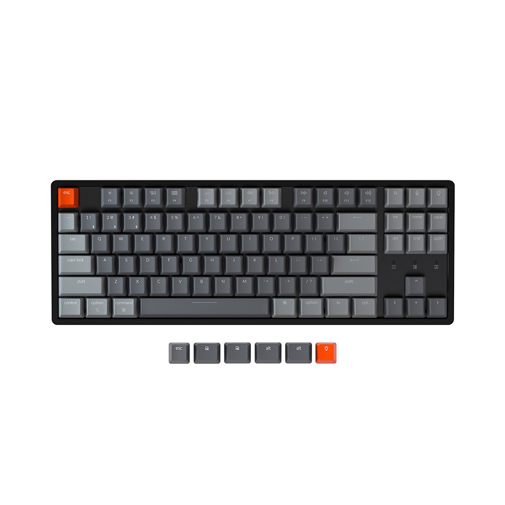 Bàn phím cơ TKL không dây Keychron K8 Aluminum Led RGB Gateron Switch Red / Blue / Brown