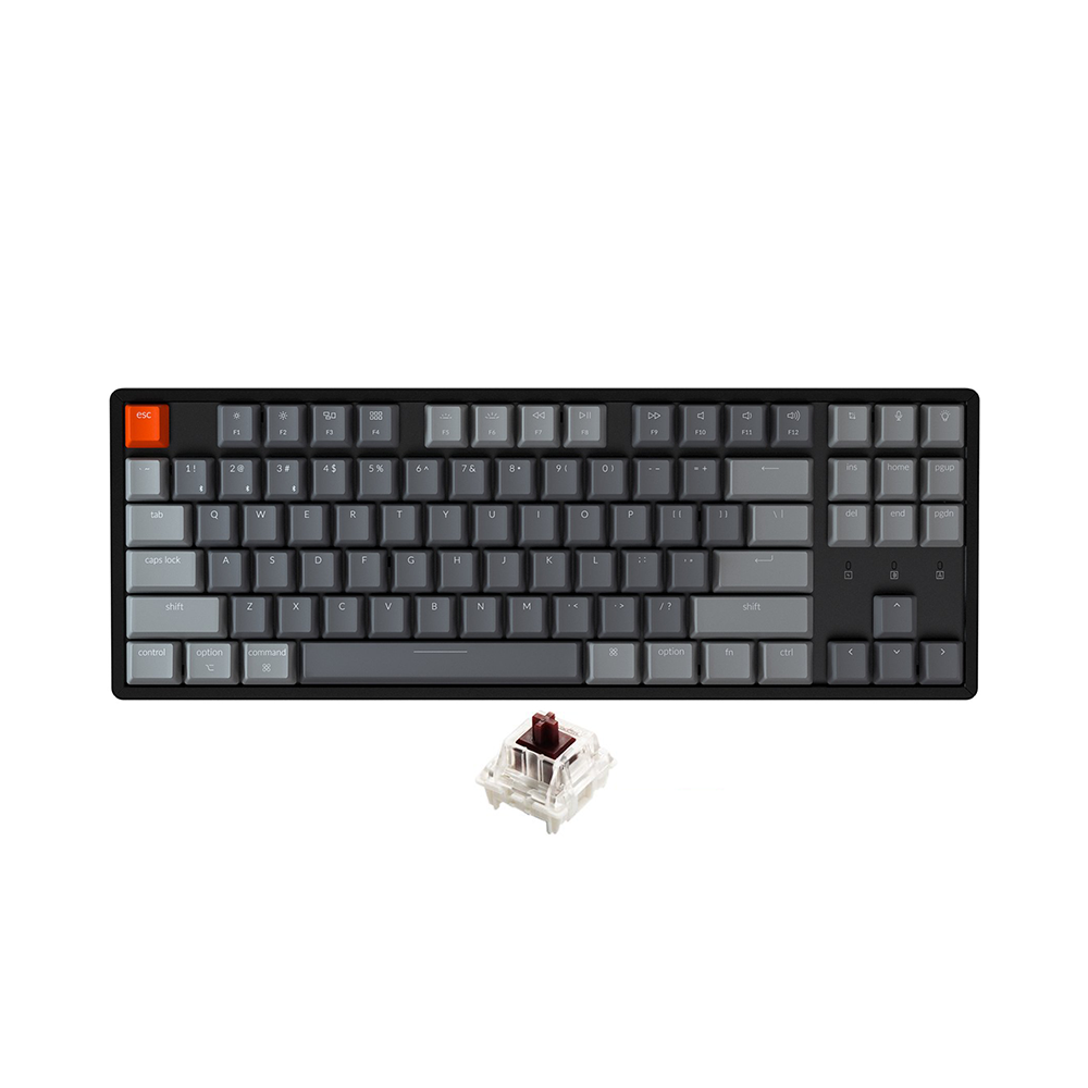 Bàn phím cơ TKL không dây Keychron K8 Aluminum Led RGB Gateron Switch Red / Blue / Brown