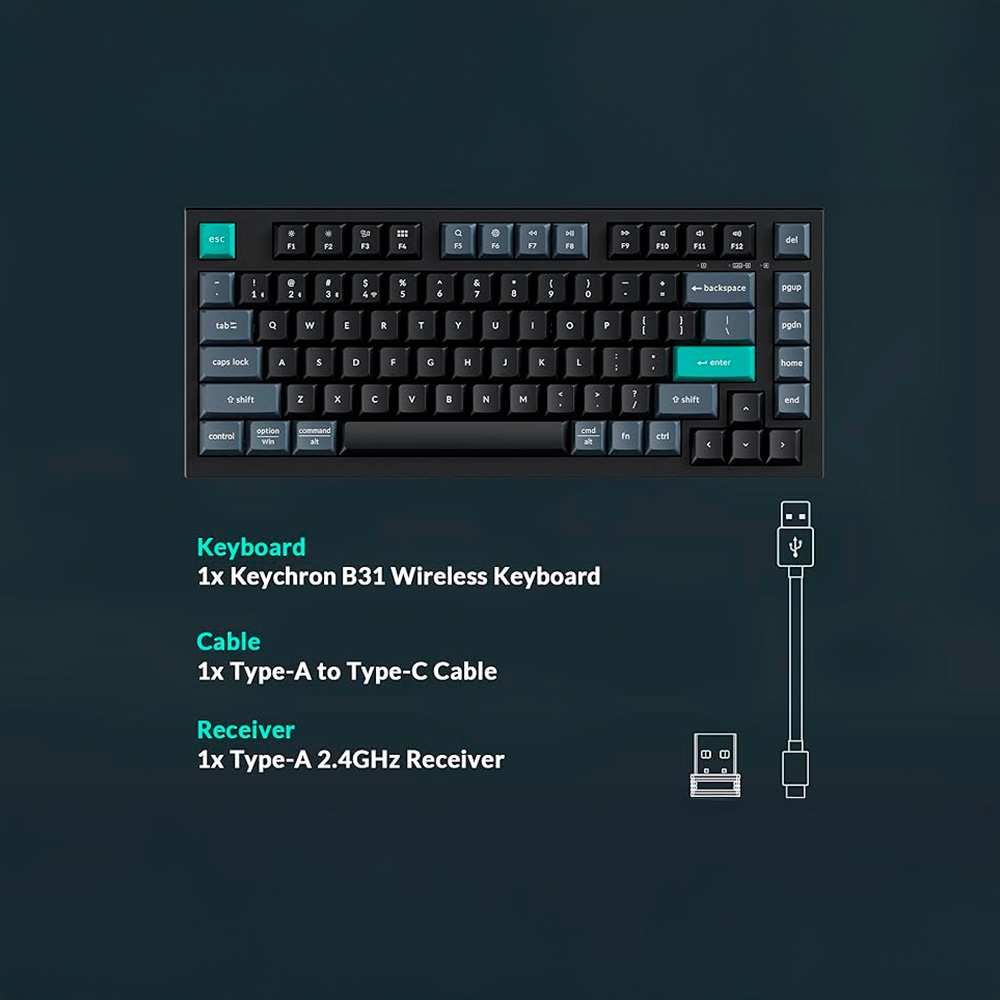 Bàn phím không dây Keychron B31 Silent Wireless