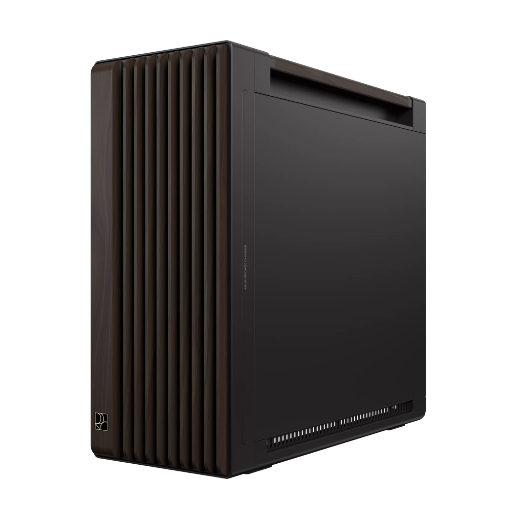 Case máy tính Asus ProArt PA602 Walnut Wood Edition Modern Black Tempered Glass