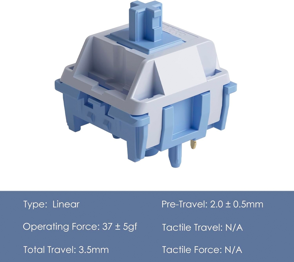 Bộ 45 switch cơ AKKO Mirror Switch 37 ± 5gf 5 Pin (Linear Sw)