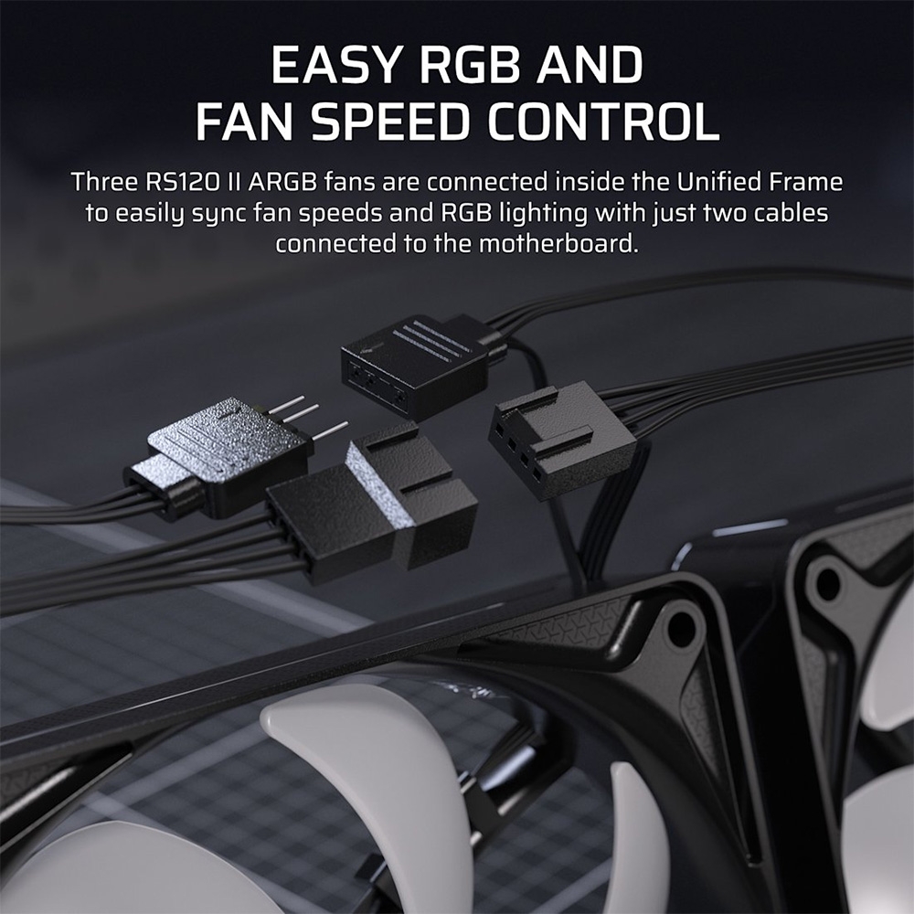 Bộ ba Fan Case Corsair RS360 II Unified Frame ARGB Black CO-9051071-WW