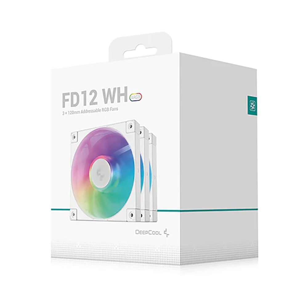 Bộ ba Fan Case Deepcool FD12 ARGB WH-3 IN 1 White R-FD12-WHAPN3-G