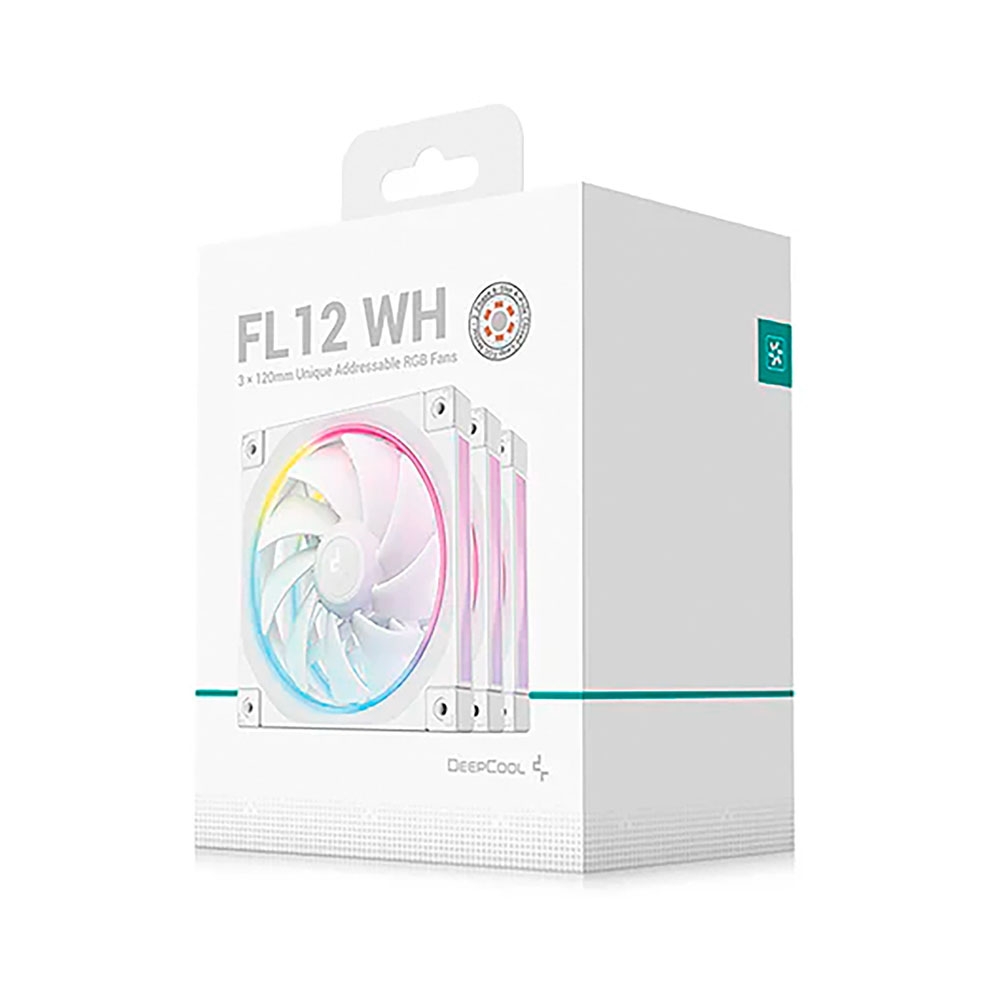 Bộ ba Fan Case Deepcool FL12 ARGB-3 IN 1 White R-FL12-WHAPN3-G