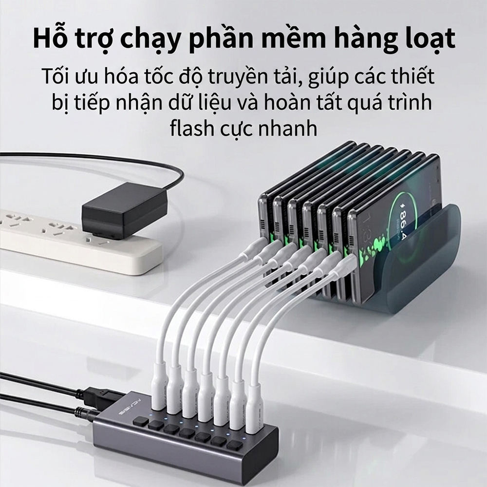 Bộ chia USB 7 cổng USB 3.2 ACASIS HS-707MG-10G