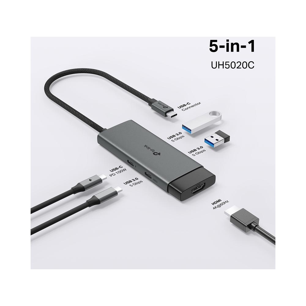 Bộ chia USB Type-C ra 5 cổng TP-Link UH5020C