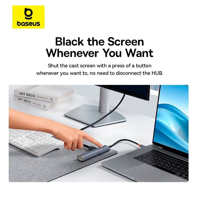 Bộ chia USB Type-C ra 6 cổng Baseus UltraJoy HUB AIR HUBBASEUS60