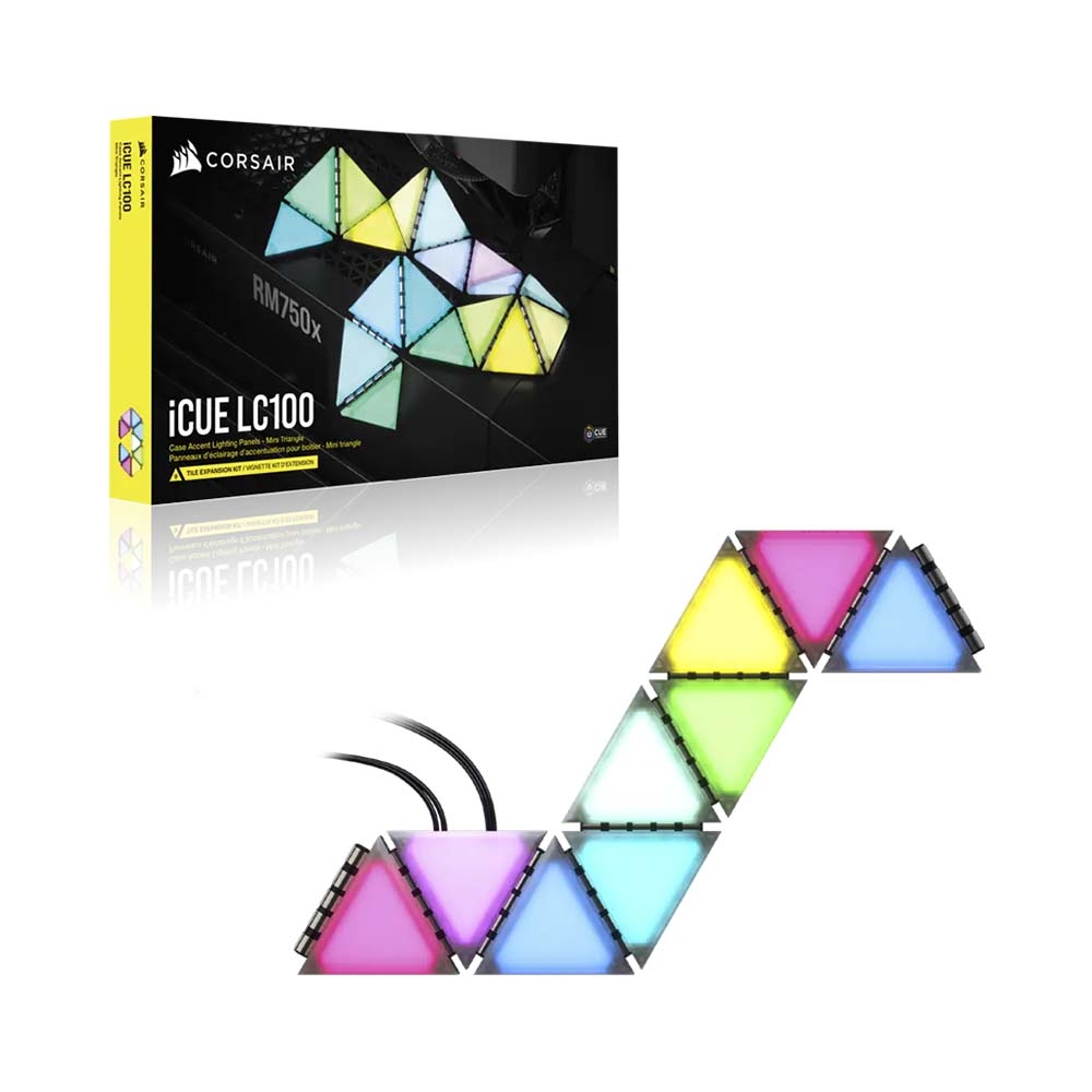 Bộ đèn chiếu sáng Corsair iCUE LC100 Smart Case Lighting Triangles Expansion Kit CL-9011115-WW