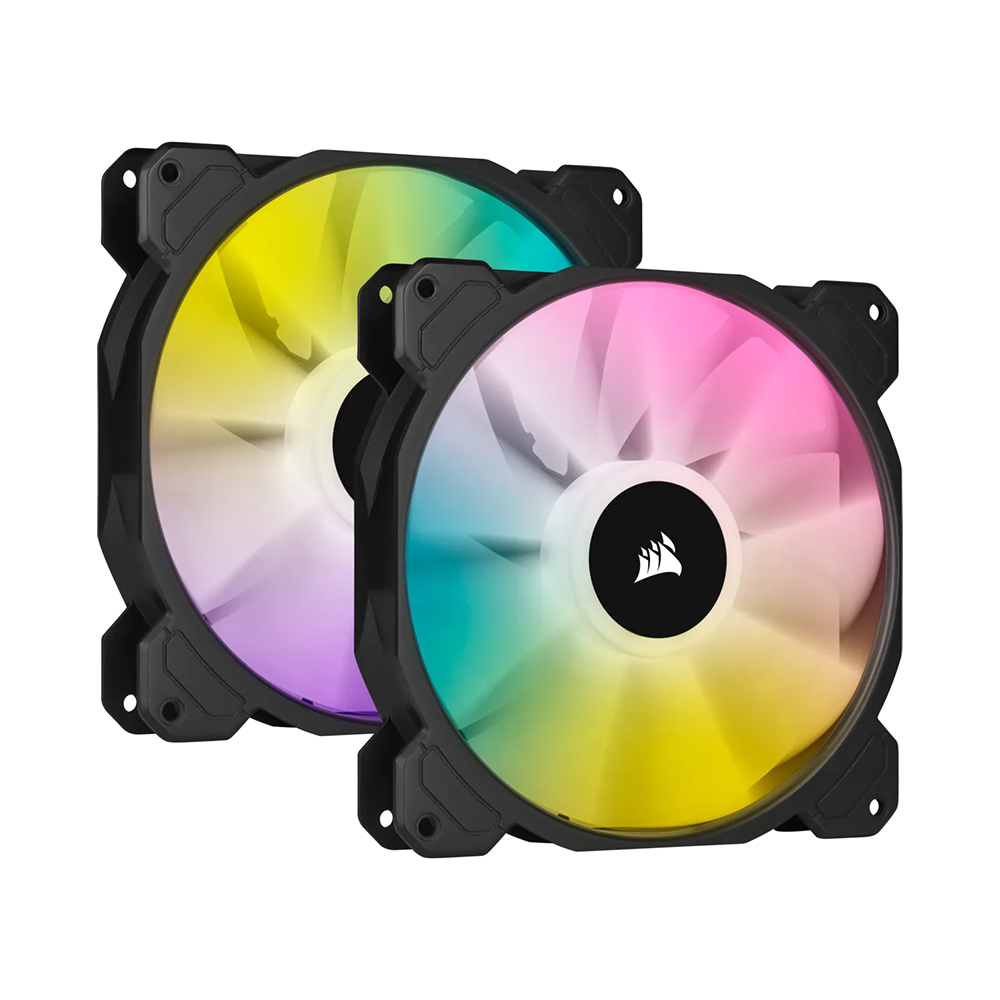 Bộ hai Fan Case Corsair SP140 RGB ELITE 140mm with Lighting Node CORE  CO-9050111-WW | Memoryzone - Professional in memory