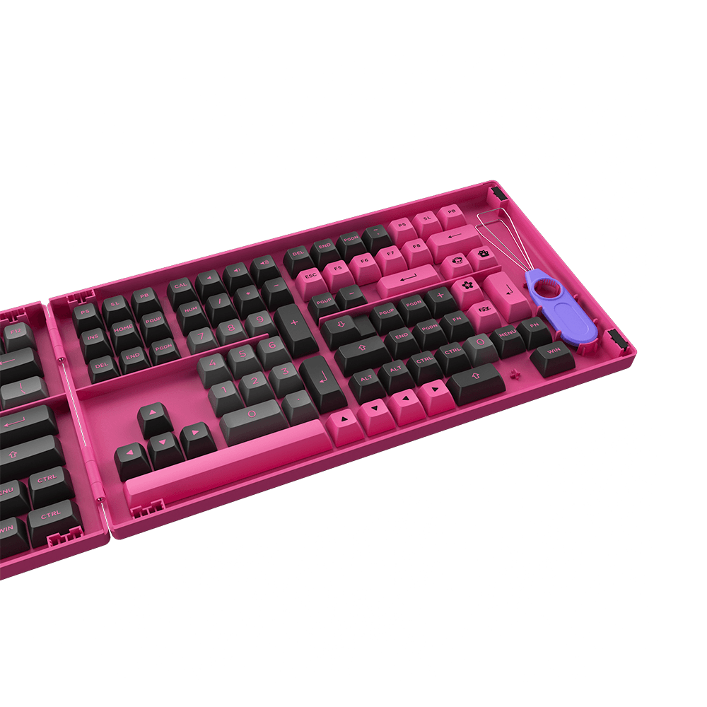 Bộ Keycap Akko Black & Rose PBT Double-Shot ASA Profile