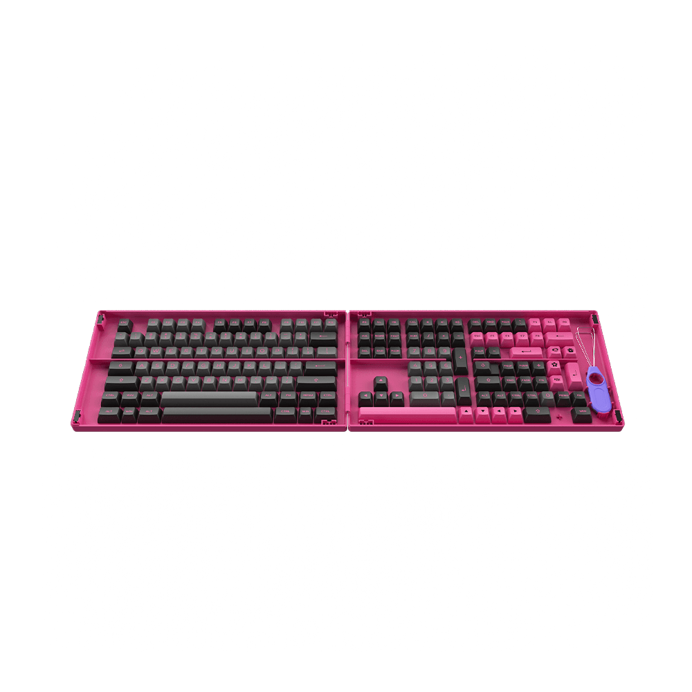 Bộ Keycap Akko Black & Rose PBT Double-Shot ASA Profile